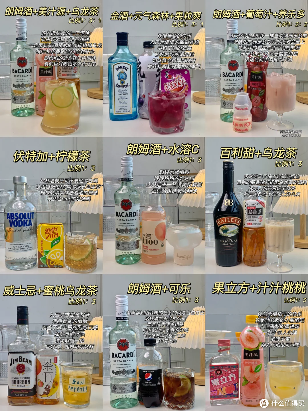 鸡尾酒调制配方大全，6分钟学会在家调酒