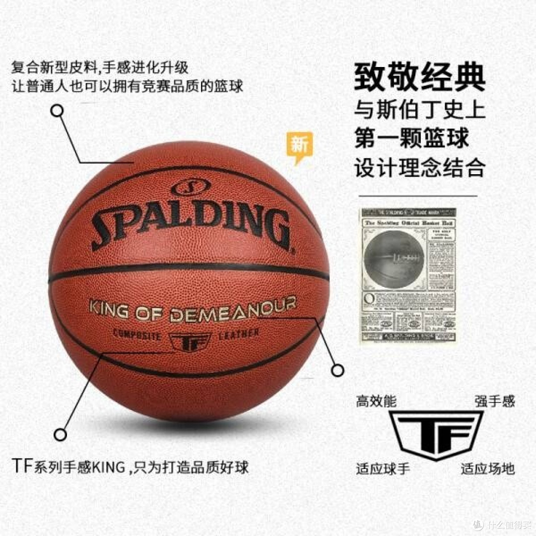 斯伯丁(SPALDING)TF 系列 7 号篮球:卓越性能,畅玩全场