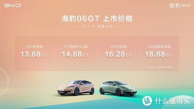 年轻人第一台GT正式解锁，比亚迪海豹06GT上市13.68万元起