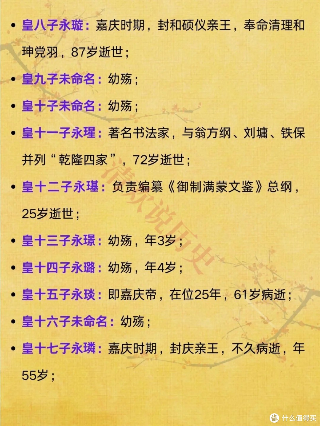 乾隆17个儿子结局如何❓受宠的反而没善终