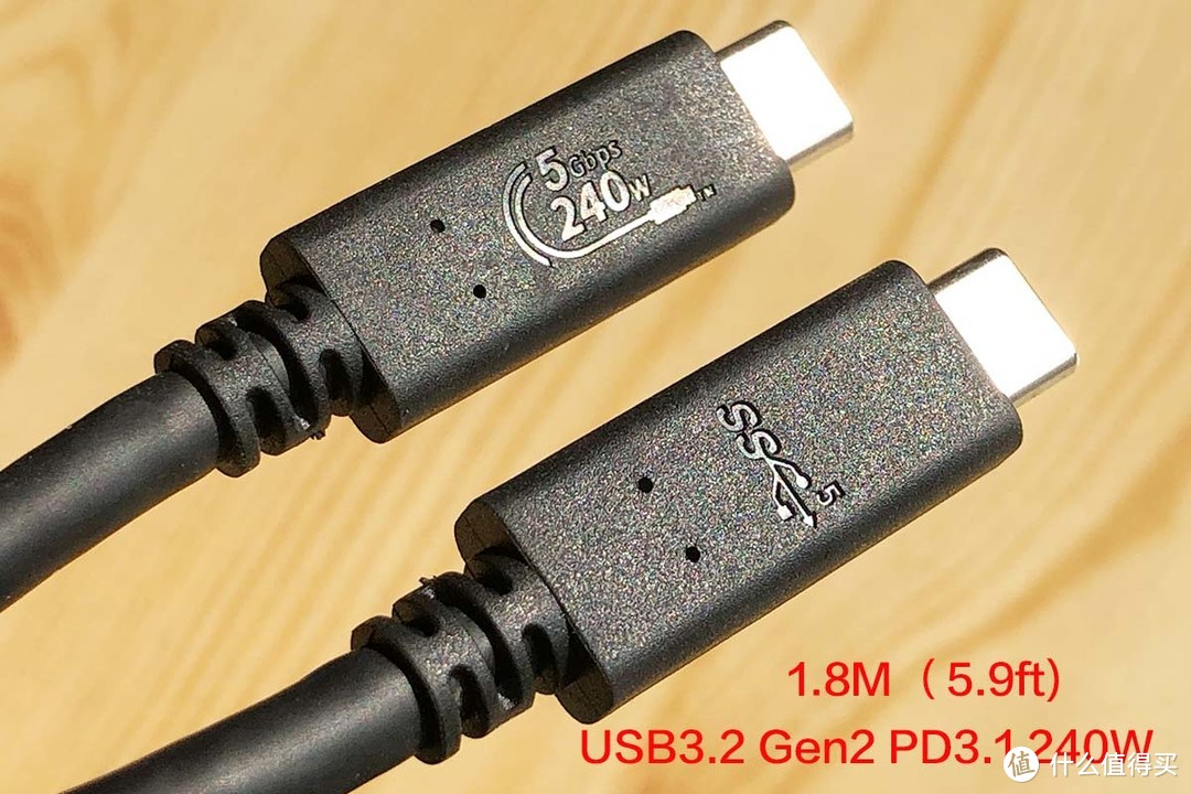  新货5Gbps~20G被动式雷电1.8M USB3.2 Gen2 240W USB-C to USB-C一线通投屏数据线PD3.1快充for iPhone 16 Pro Max/15, MacBook Pro