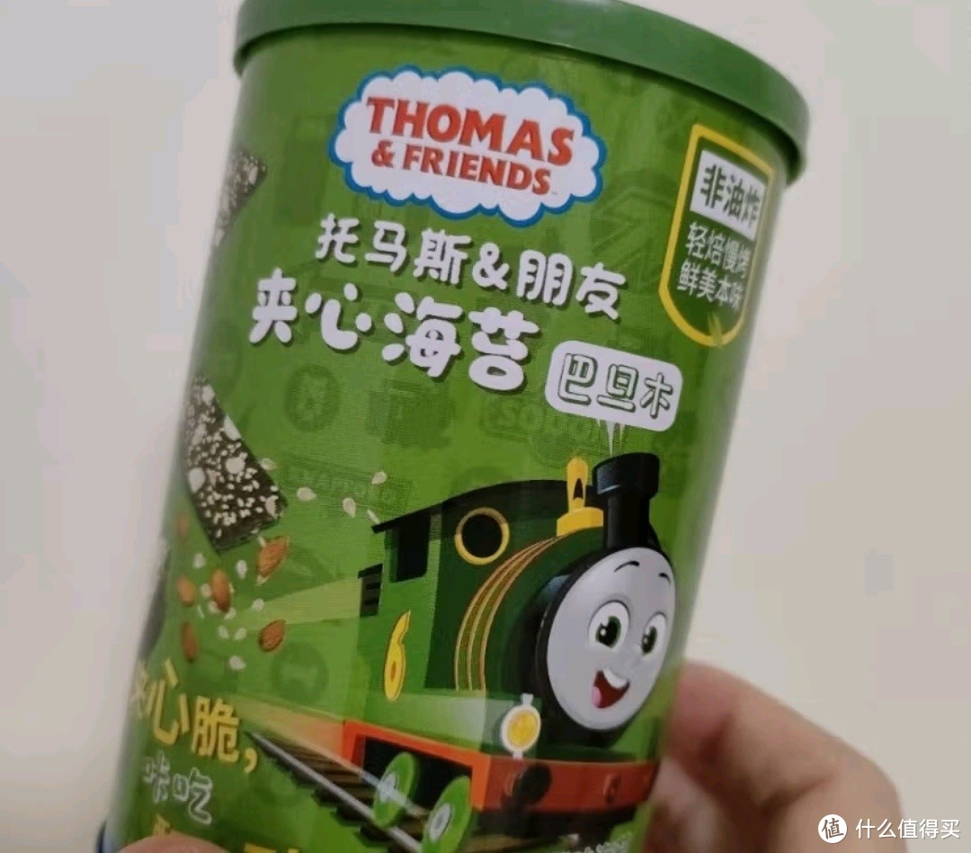 小火车（THOMAS & FRIENDS）海苔夹心脆 宝宝零食儿童休闲酥脆夹心坚果即食紫菜