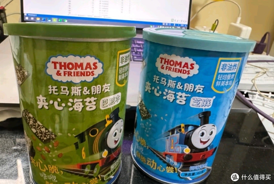 小火车（THOMAS & FRIENDS）海苔夹心脆 宝宝零食儿童休闲酥脆夹心坚果即食紫菜