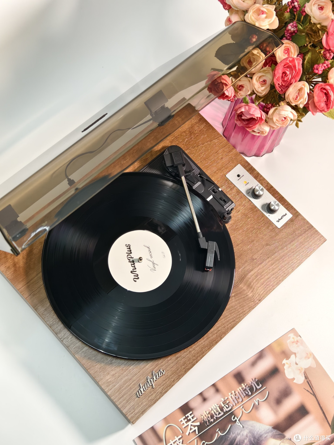 最好的双旦礼物，问加1900复古黑胶唱片机，颜值和音质的完美组合_影音播放_什么值得买