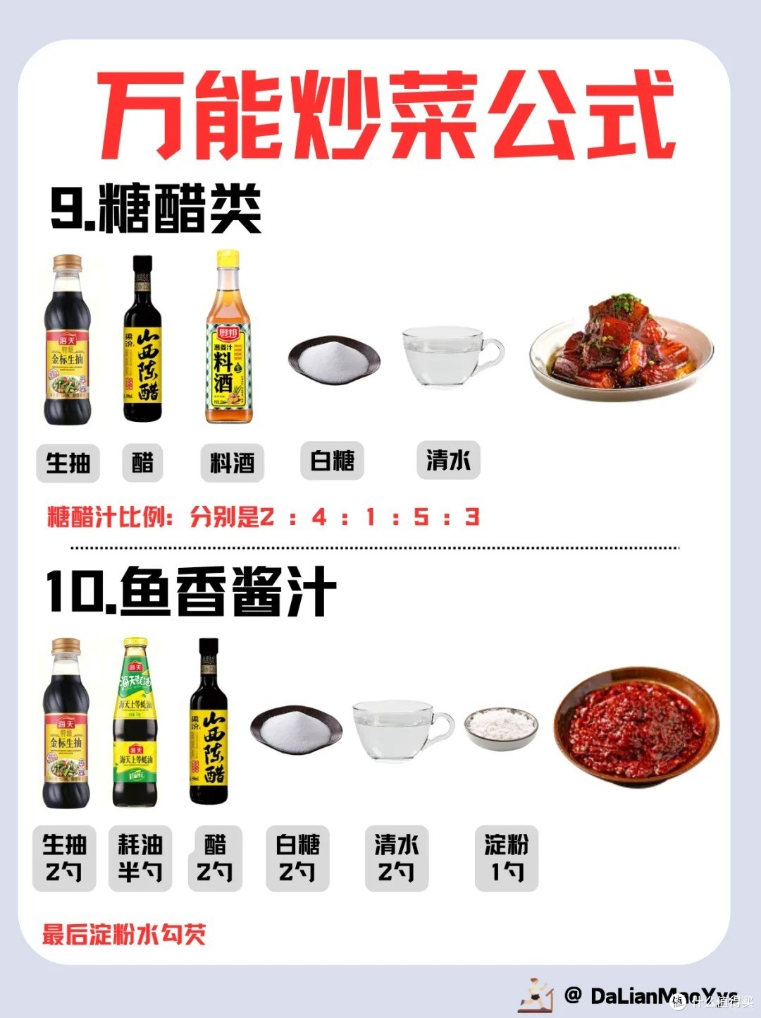 过年准备露两手，所以找到了这个“万能炒菜公式”
