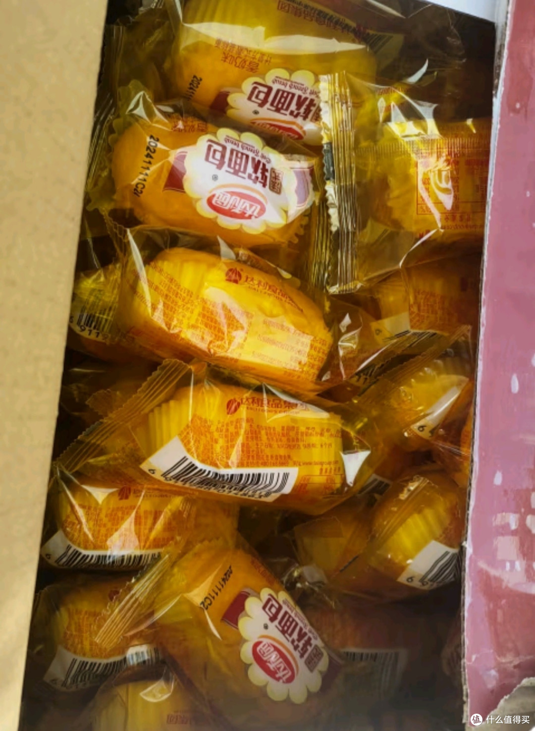 值得买年货好物之达利园法式软面包香奶味3斤整箱装休闲