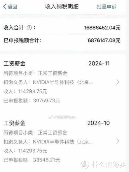 黄仁勋「辉达中国员工离职率全球最低」 看到这张纳税明细秒懂
