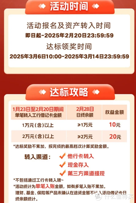 邮储6元立减金、工行20立减金、中行10元立减金！