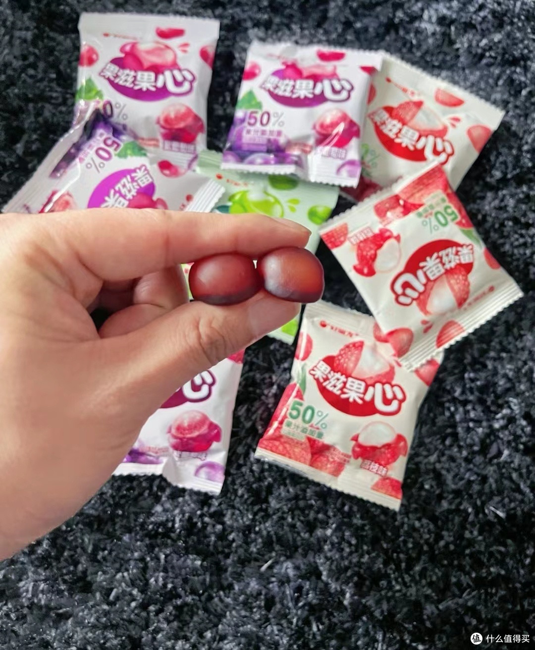 好丽友果滋果心qq糖多种口味一口夹心