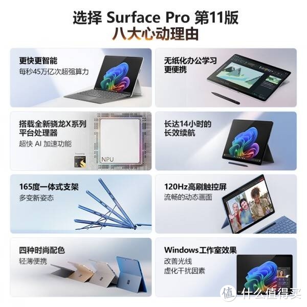 微软 Surface Pro 第11版二合一平板电脑笔记本全新登场