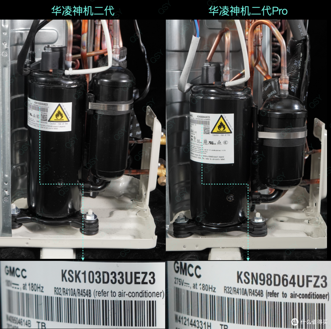 华凌神机二代1.5匹基础款与Pro款对比拆机配置大升级内机静音好_壁挂式空调_什么值得买